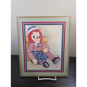 Reproduction Ava Freeman Signed Raggedy Andy‎ Matted Print